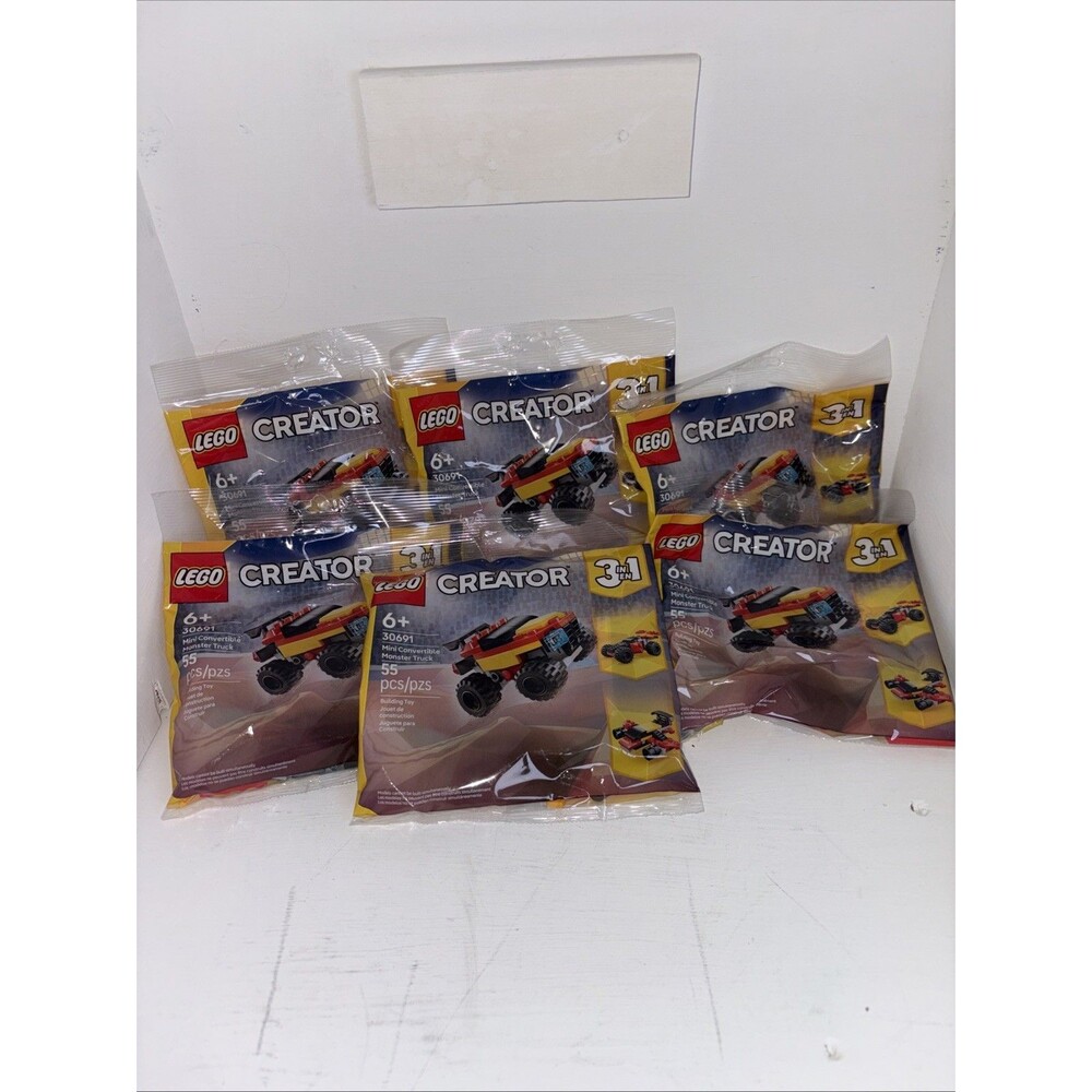 Lot Of 6 LEGO CREATOR: Mini Convertible Monster Truck New.